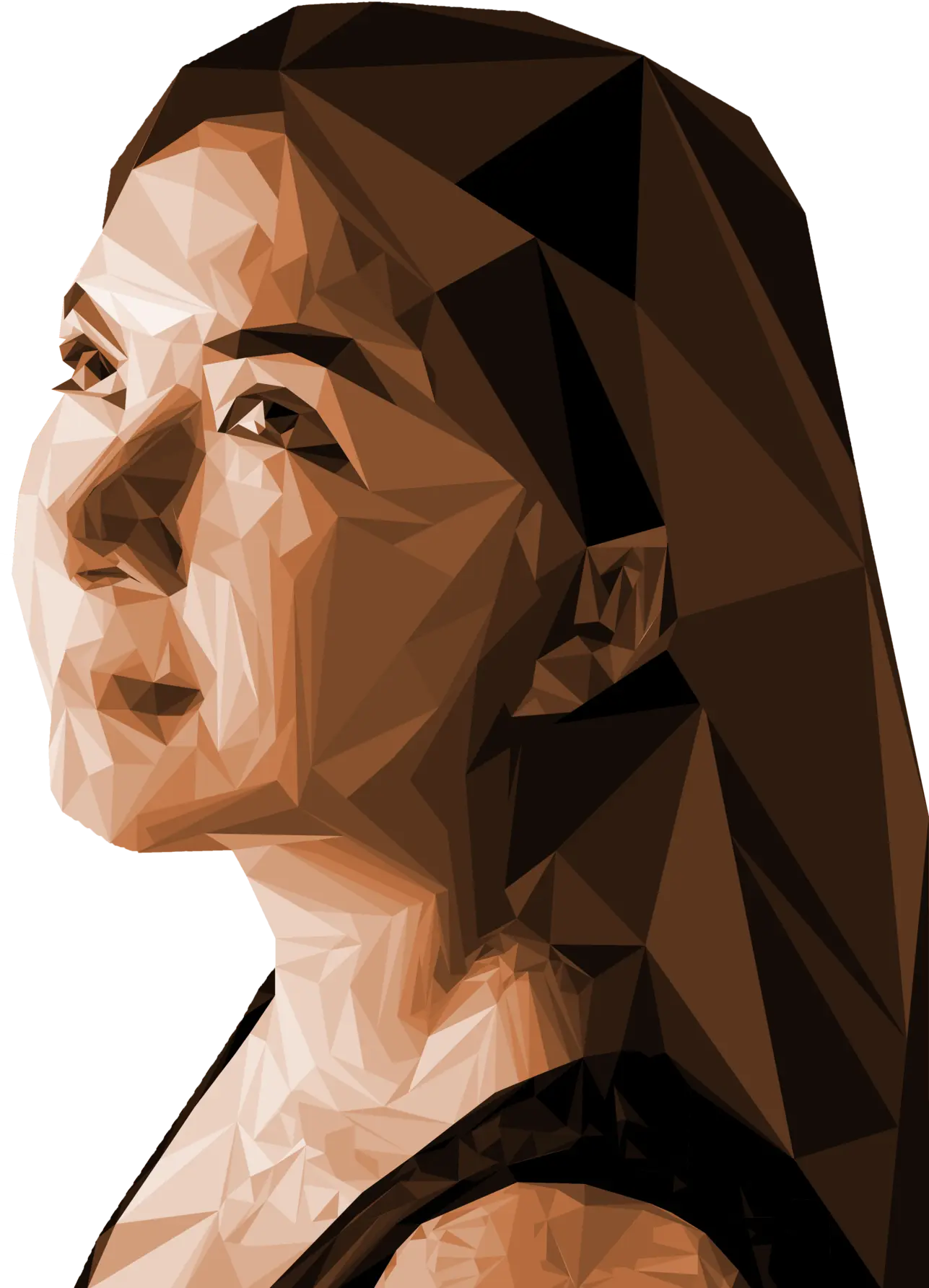 Low Poly Self-Portrait